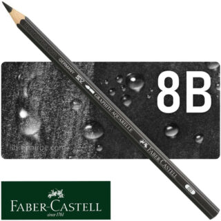 Lápiz de Grafito Acuarelable para Dibujo, Faber-Castell Graphite Aquarelle - 8B