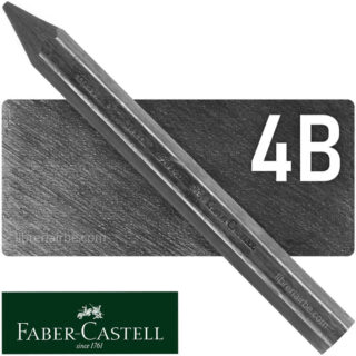 Lápiz de Grafito Puro para Dibujo, Faber-Castell Pitt Graphite Crayon - 4B
