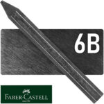 Lápiz de Grafito Puro para Dibujo, Faber-Castell Pitt Graphite Crayon - 6B