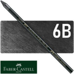 Lápiz de Grafito Puro para Dibujo, Faber-Castell Pitt Graphite Pure - 6B