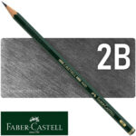 Lápiz de Grafito para Dibujo, Castell 9000, Faber-Castell - 2B