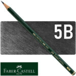 Lápiz de Grafito para Dibujo, Castell 9000, Faber-Castell - 5B