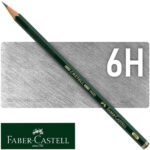 Lápiz de Grafito para Dibujo, Castell 9000, Faber-Castell - 6H