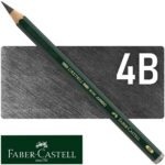 Lápiz de Grafito para Dibujo, Castell 9000, Faber-Castell, JUMBO - 4B