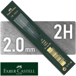 Minas de Grafito para Portaminas de 2.0 mm, Faber-Castell TK 9071, Estuche de 10 Piezas - 2H