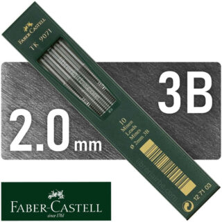 Minas de Grafito para Portaminas de 2.0 mm, Faber-Castell TK 9071, Estuche de 10 Piezas - 3B