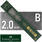 Minas de Grafito para Portaminas de 2.0 mm, Faber-Castell TK 9071, Estuche de 10 Piezas - B