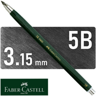 Portaminas de 3.15 mm para Dibujo Técnico, Profesional, Faber-Castell TK 9400 - 5B