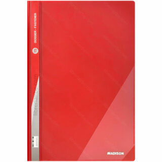 Folder de Plástico, Dossier Fastener, con Nepaco, MADISON T-5, Tamaño Oficio - Rojo