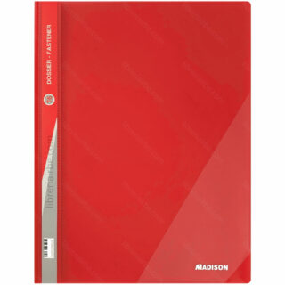 Folder de Plástico, Dossier Fastener, con Nepaco, MADISON T-6, Tamaño Carta - Rojo