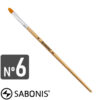 Pincel para Pintar con Acuarelas, Óleos y Acrílicos, SABONIS, Punta Lengua de Gato - Nº 6