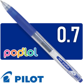 Bolígrafo, Micropunta de Tinta Gel, Retráctil, Punta Media de 0.7 mm, PILOT pop’lol – Azul