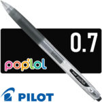 Bolígrafo, Micropunta de Tinta Gel, Retráctil, Punta Media de 0.7 mm, PILOT pop’lol – Negro