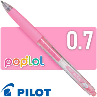 Bolígrafo, Micropunta de Tinta Gel, Retráctil, Punta Media de 0.7 mm, PILOT pop’lol – Rosa Pastel