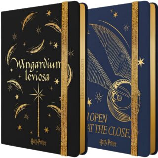 Cuaderno, Libreta, Tamaño A5, Empastado, Tapa Dura, Mooving Notes, Harry Potter, con 96 Hojas (80 Rayadas) de 90 g/m²