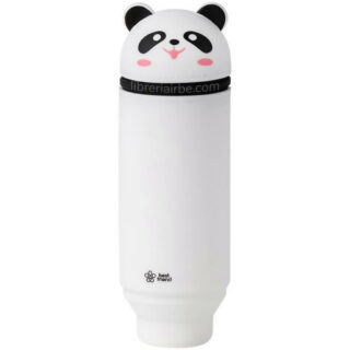 Estuchera de 1 Cierre, Redonda, de Silicon, Retráctil, BRW Best Friend - Panda