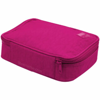 Estuchera de 1 Cierre, de Nylon, con capacidad para 100 Bolígrafos, BRW Soul - Fucsia