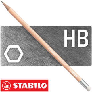 Lápiz Negro de Grafito HB, Hexagonal, STABILO Swano - Naranja Pastel