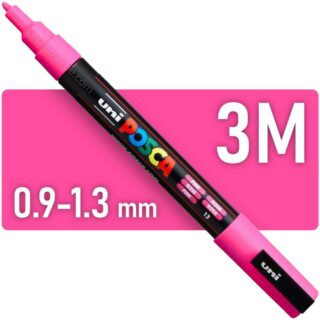 Marcador Multisuperficie uni-POSCA PC-3M, Punta Fina (0.9 – 1.3 mm) - Rosa