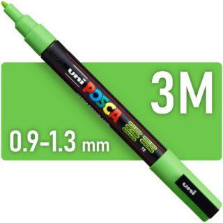 Marcador Multisuperficie uni-POSCA PC-3M, Punta Fina (0.9 – 1.3 mm) - Verde Manzana