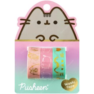 Washi Tape, Cinta Adhesiva Decorativa, Pusheen, Mooving at Work, Set de 3 Piezas
