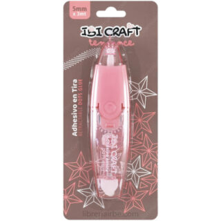 Adhesivo en Cinta, Retráctil, Doble Cara, Pegamento Transparente, IBI CRAFT tendance, 5 mm x 3 m