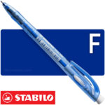 Bolígrafo Retráctil, Punta Fina, STABILO liner 308 Fine - Azul