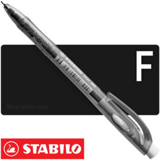 Bolígrafo Retráctil, Punta Fina, STABILO liner 308 Fine - Negro