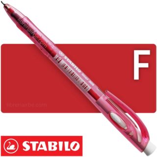 Bolígrafo Retráctil, Punta Fina, STABILO liner 308 Fine - Rojo