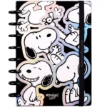 Cuaderno Inteligente, Tamaño A5, Sistema de Discos, Mooving Loop, Snoopy, con 80 Hojas Rayadas de 90 g/m²