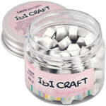 Lacre para Sellos, Perlas de Cera para Estampado IBI CRAFT - Bote con 20 g - Blanco