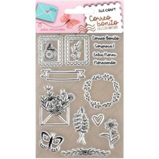 Sellos de Silicona Transparente para Plataforma, 10 cm x 15 cm, IBI CRAFT Correo Bonito
