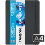 Cuaderno de Dibujo, para Acuarelas, CANSON GRADUATE, con 28 Hojas de 250 g-m², Tamaño Carta