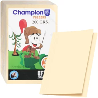 Fólderes Manila de Cartulina, 200 g-m², Champion, Tamaño Oficio, Paquete de 100 Piezas, Amarillo