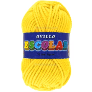 Lana Escolar, Gruesa, Ovillo de 35 gramos - Amarillo