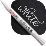 Marcador Permanente de Tinta Blanca, Punta Redonda, ZUIXUA 0637