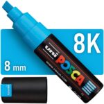 Marcador uni-POSCA PC-8K, Punta Ancha Biselada (8 mm) - Turquesa