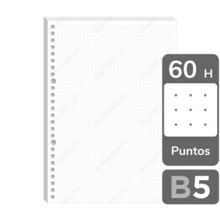 Repuestos para Cuaderno Infinito, Minimalista, Paquete de 60 Hojas, Tamaño B5, Punteadas