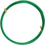 Alambre de Aluminio, Flexible, de Color, para Manualidades, 1 mm de grosor, Rollo de 5 m - Verde