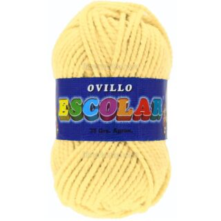 Lana Escolar, Gruesa, Ovillo de 35 gramos - Amarillo Pastel