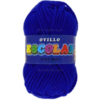 Lana Escolar, Gruesa, Ovillo de 35 gramos - Azul Cobalto