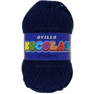 Lana Escolar, Gruesa, Ovillo de 35 gramos - Azul Oscuro