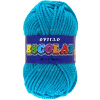 Lana Escolar, Gruesa, Ovillo de 35 gramos - Azul Turquesa
