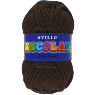 Lana Escolar, Gruesa, Ovillo de 35 gramos - Café