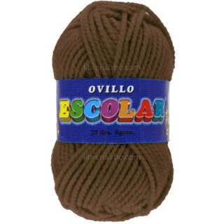 Lana Escolar, Gruesa, Ovillo de 35 gramos - Marrón