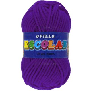 Lana Escolar, Gruesa, Ovillo de 35 gramos - Morado