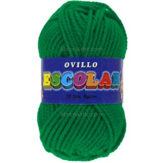 Lana Escolar, Gruesa, Ovillo de 35 gramos - Verde Bandera