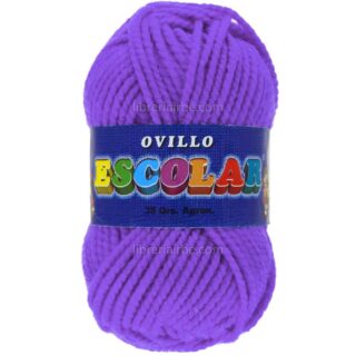Lana Escolar, Gruesa, Ovillo de 35 gramos - Violeta