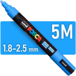Marcador uni-POSCA PC-5M, Punta Media (1.8-2.5 mm) - Azul Claro