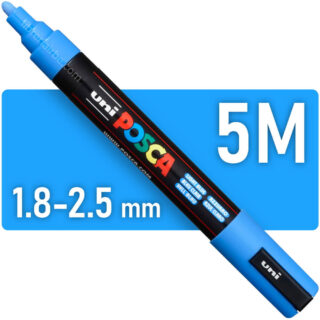 Marcador uni-POSCA PC-5M, Punta Media (1.8-2.5 mm) - Azul Claro